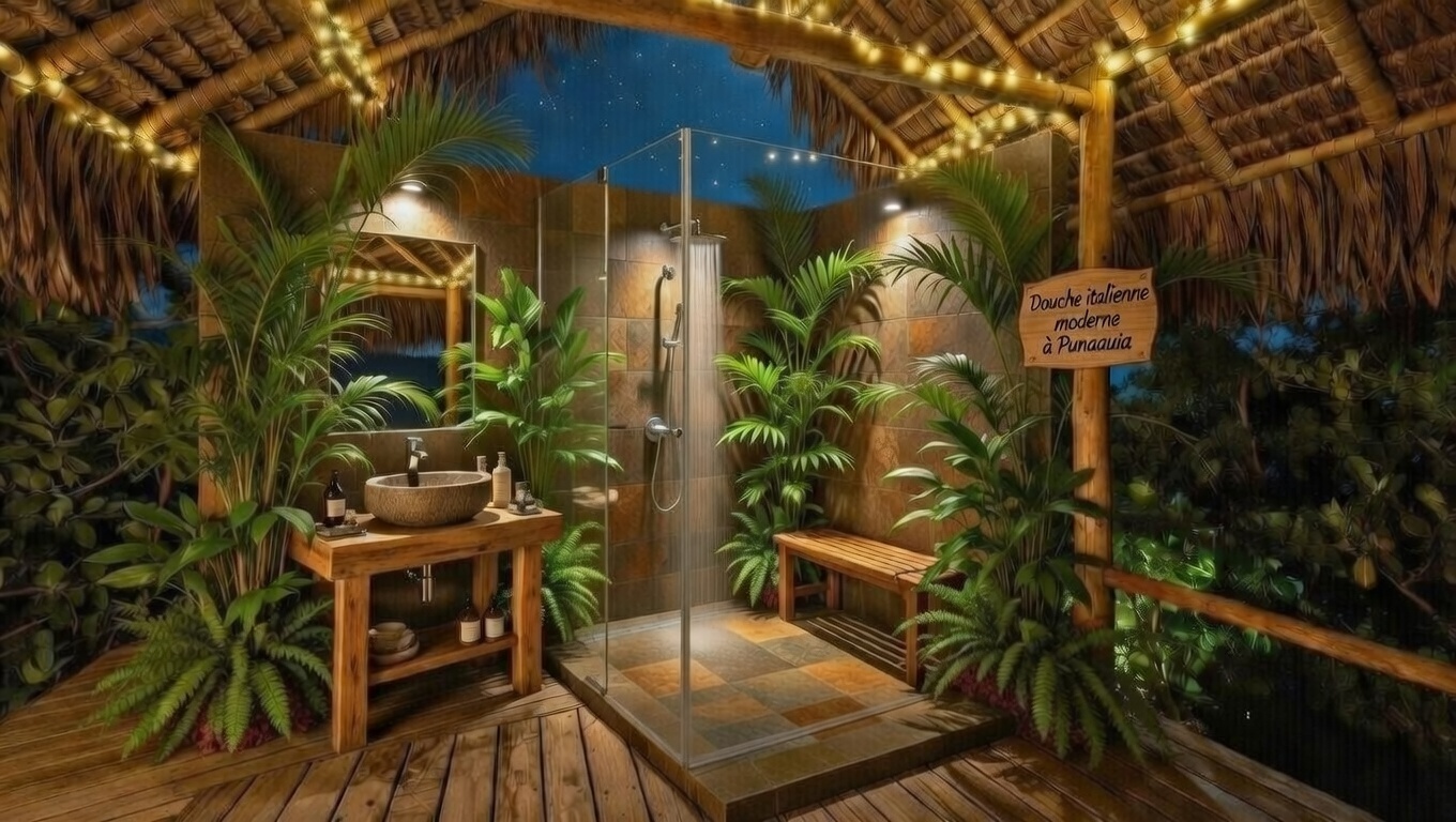 Douche italienne moderne à Punaauia