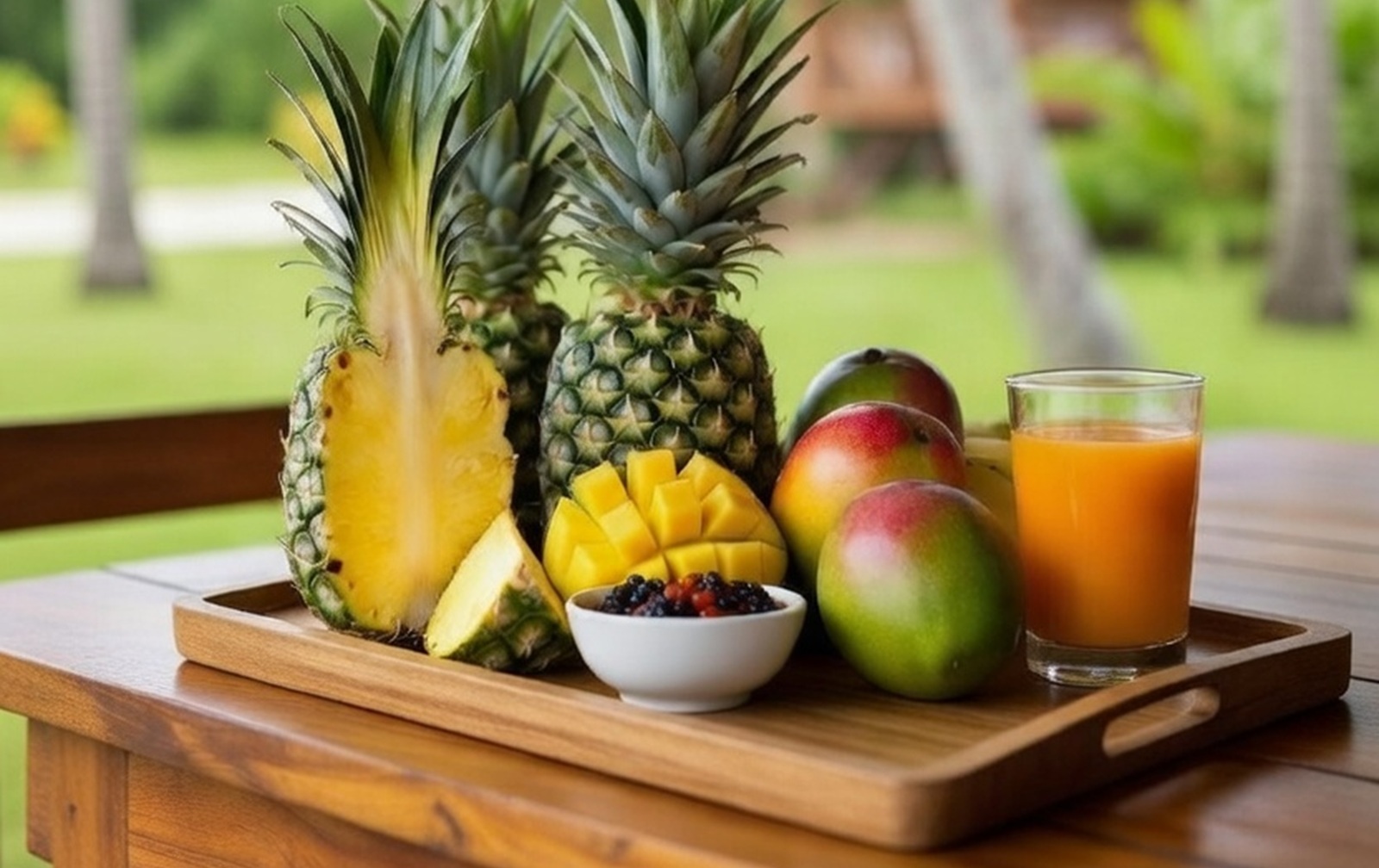 Petit déjeuner romantique en terrasse à Tahiti